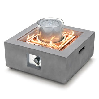 28 Inch 50000 BTU Patio Square Propane Fire Pit with PVC Cover