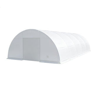40ft x 82ft Heavy Duty Single Frame Container Shelter – Tarpaulin Warehouse Tent (Containers Not Included)