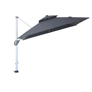 10 Ft Square Aluminum 360° Cantilever Patio Umbrella with Cover – Outdoor Yard Market Shade