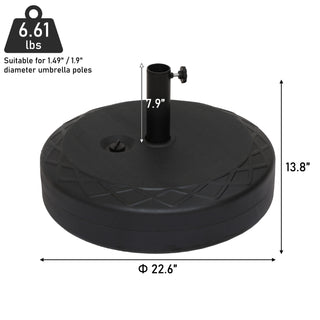 Round Patio Umbrella Base, Heavy-Duty Outdoor Umbrella Stand, Weather-Resistant
