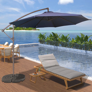 10FT Steel Cantilever Patio Umbrella with 2-Way Stop Crank, Offset Hanging Outdoor Umbrella for Patio, Pool, Deck & Garden