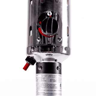 47,000 BTU Stainless Steel Propane Patio Heater with Adjustable Heat & Wheels for Patio, Backyard & Outdoor Gatherings