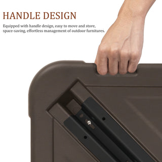 Weather-Resistant HDPE Patio Umbrella Base Square Outdoor Umbrella Stand