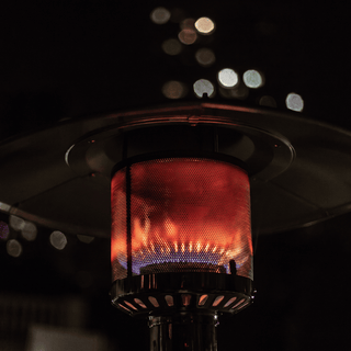 47,000 BTU Stainless Steel Propane Patio Heater with Adjustable Heat & Wheels for Patio, Backyard & Outdoor Gatherings