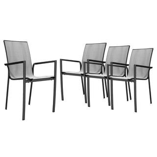 Aluminum Outdoor Dining Chairs Set – Stackable Patio Chairs with Durable Frame for Garden, Deck & Backyard