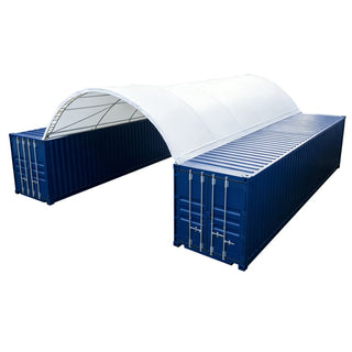 20ft x 40ft Single Frame Container Canopy – Heavy-Duty Tarpaulin Storage Shelter (No Containers Included)