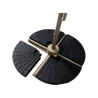 10FT Hexagonal Offset Patio Umbrella with Crank & Tilt, Available in Beige / Navy Blue / Tan / Red