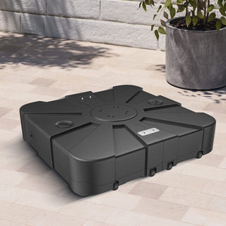 Weather-Resistant HDPE Patio Umbrella Base Square Outdoor Umbrella Stand