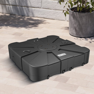 Weather-Resistant HDPE Patio Umbrella Base Square Outdoor Umbrella Stand