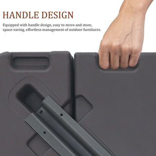 4 in Cantilever Umbrella Base PE Square Market Patio Umbrella Base Outdoor Stand in Black