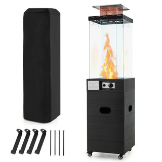 40000 BTU Patio Heater Outdoor Propane Gas Heater with Cover and Wheels