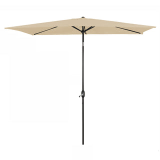 10 ft. Aluminum Rectanglar Market Patio Umbrella in Navy Blue/Red/Tan/Lake Blue/Gray