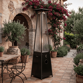 40,000 BTU Propane Quartz Tube Patio Heater with Adjustable Heat & Wheels for Patio, Backyard & Outdoor Gatherings