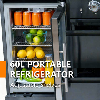 43-Inch Deluxe 6-Burner 85,000 BTU Stainless Steel Outdoor Kitchen Island Grill