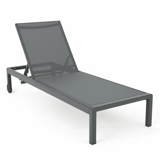 Coral Gray Outdoor Mesh Lounge Chair, Available In Single And Double Sizes