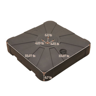 Weather-Resistant HDPE Patio Umbrella Base Square Outdoor Umbrella Stand