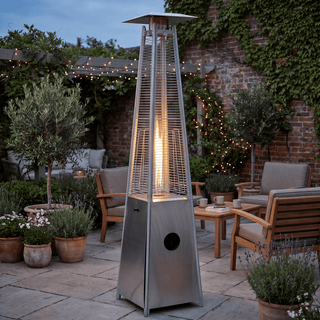 40,000 BTU Propane Quartz Tube Patio Heater with Adjustable Heat & Wheels for Patio, Backyard & Outdoor Gatherings