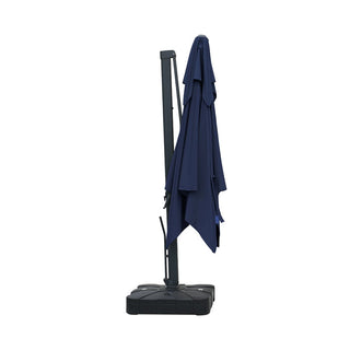 10FT Aluminum Cantilever Patio Umbrella with Removable LED Light Strips for Outdoor Shade