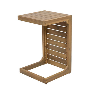 Modern Outdoor C-Shaped Side Table For Patio And Poolside