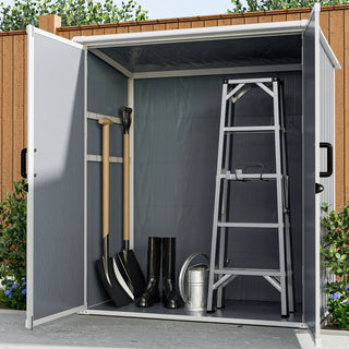 5x3 FT Outdoor Storage Shed Waterproof Resin Cabinet with Lockable Doors for Bikes and Patio Furniture