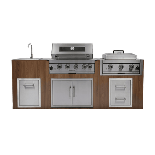 32-Inch Built-In Outdoor Kitchen LPG Gas Grill, 60,000 BTU Stainless Steel 4-Burner with Infrared Rear Burner
