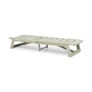 Outdoor Adjustable Lounge Chair With Acacia Wood Frame