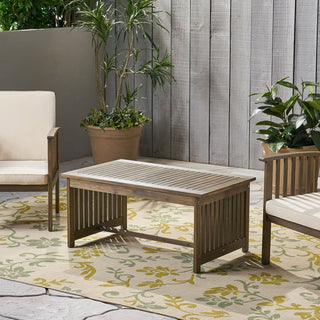 Outdoor Acacia Wood Coffee Table For Patio And Garden
