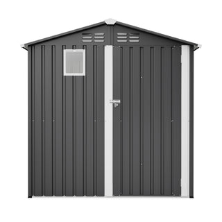 6FT x 4FT Metal Outdoor Storage Shed, Steel Garden Tool Shed for Backyard, Patio & Lawn Storage