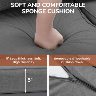 2-Pack 28" All-Weather Aluminum Patio Armchairs with Thick Blue Cushions