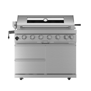 108-Inch 6-Burner 85000 BTU Deluxe Stainless Steel Gas Outdoor Kitchen Island BBQ Grill