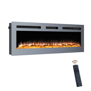 50/60 Inch  Modern LED Heater with 12 Flame Colors & Remote Electric Fireplace