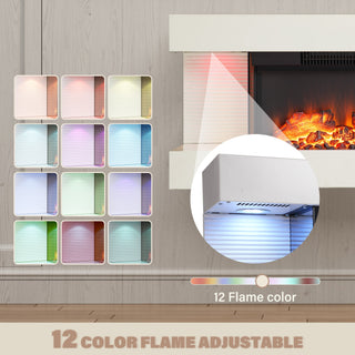 32/50 Inch Wall Mounted Electric Fireplace with Remote