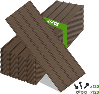 20PCS Galvanized Metal Roofing Panels with Screws – Durable Steel Roof Sheets for Pergola, Gazebo, Shed, Patio & Outdoor Structures