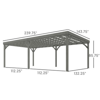 Wooden Outdoor Pergola, Grape Vine Gazebo Shade Structure for Garden, Patio & Backyard Outdoor Living Space