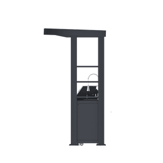 110-Inch 4-Burner 72000 BTU Outdoor Kitchen Island Grill | Stainless Steel BBQ with Wine Cooler, Rotisserie, Granite Countertop & Storage
