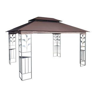 13x10 Ft Outdoor Patio Gazebo Canopy Tent with Ventilated Double Roof & Detachable Mosquito Netting