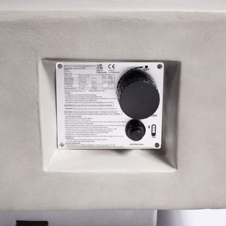 60" Propane Gas Fire Pit Table, 50000 BTU Rectangular Concrete Fire Pit for Outside Patio Deck Garden Backyard- Light Gray