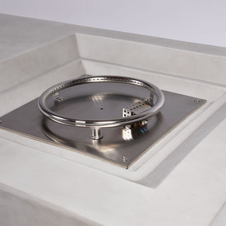 60" Propane Gas Fire Pit Table, 50000 BTU Rectangular Concrete Fire Pit for Outside Patio Deck Garden Backyard- Light Gray