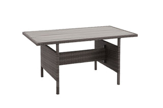 7-Pieces PE Rattan Wicker Patio Dining Sectional Cusions Sofa Set with Ivory cushions