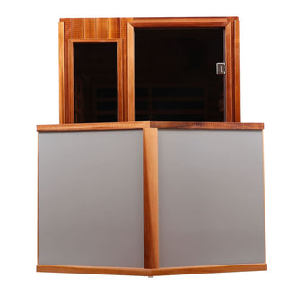 2 Person Infrared Sauna Room with Carbon Heating Panels, Canadian Hemlock Wood & Audio System