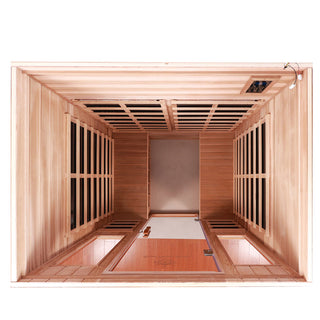 Mondawe 4-Person Outdoor Far Infrared Sauna Room with Low EMF Carbon Crystal Heating & Bluetooth Speakers
