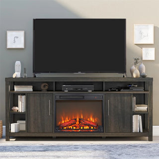 23-Inch Electric Fireplace Insert with Realistic Flame & Log Set, Remote-Controlled Heater for Cozy Indoor Spaces