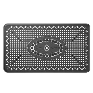 66.9" Cast Aluminum Outdoor Patio Dining Table with Umbrella Hole, Rectangular Black Metal Table for Backyard, Garden & Deck
