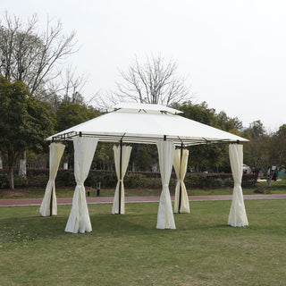 13x10 Outdoor Patio Gazebo Canopy Tent with Ventilated Double Roof & Detachable Sidewalls