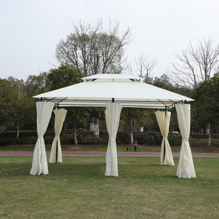 13x10 Outdoor Patio Gazebo Canopy Tent with Ventilated Double Roof & Detachable Sidewalls