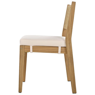 Outdoor Acacia Wood Dining Set – Patio Table & Chairs with Thick Cushions for Balcony, Garden & Backyard