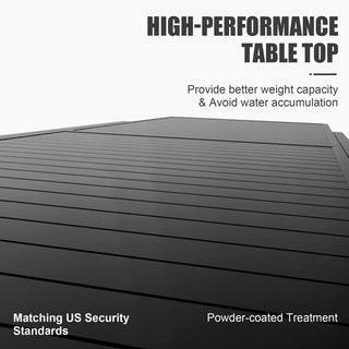 35"–71" Extendable Aluminum Patio Dining Table for 4–6 People, E-Coated Rectangular Indoor & Outdoor Table for Garden, Lawn & Porch