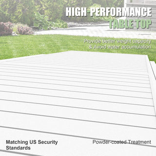 35"–71" Extendable Aluminum Patio Dining Table for 4–6 People, E-Coated Rectangular Indoor & Outdoor Table for Garden, Lawn & Porch
