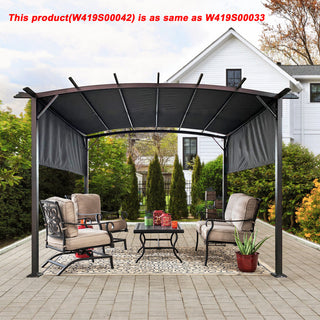 12x9 Ft Outdoor Pergola Gazebo with Retractable Shade Canopy, Heavy-Duty Steel Frame Sun Shelter for Patio, Garden & Terrace