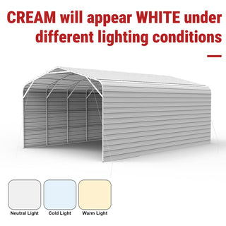 20x30 Ft Metal Garage Carport – Heavy Duty Steel Structure with 13ft High Roof